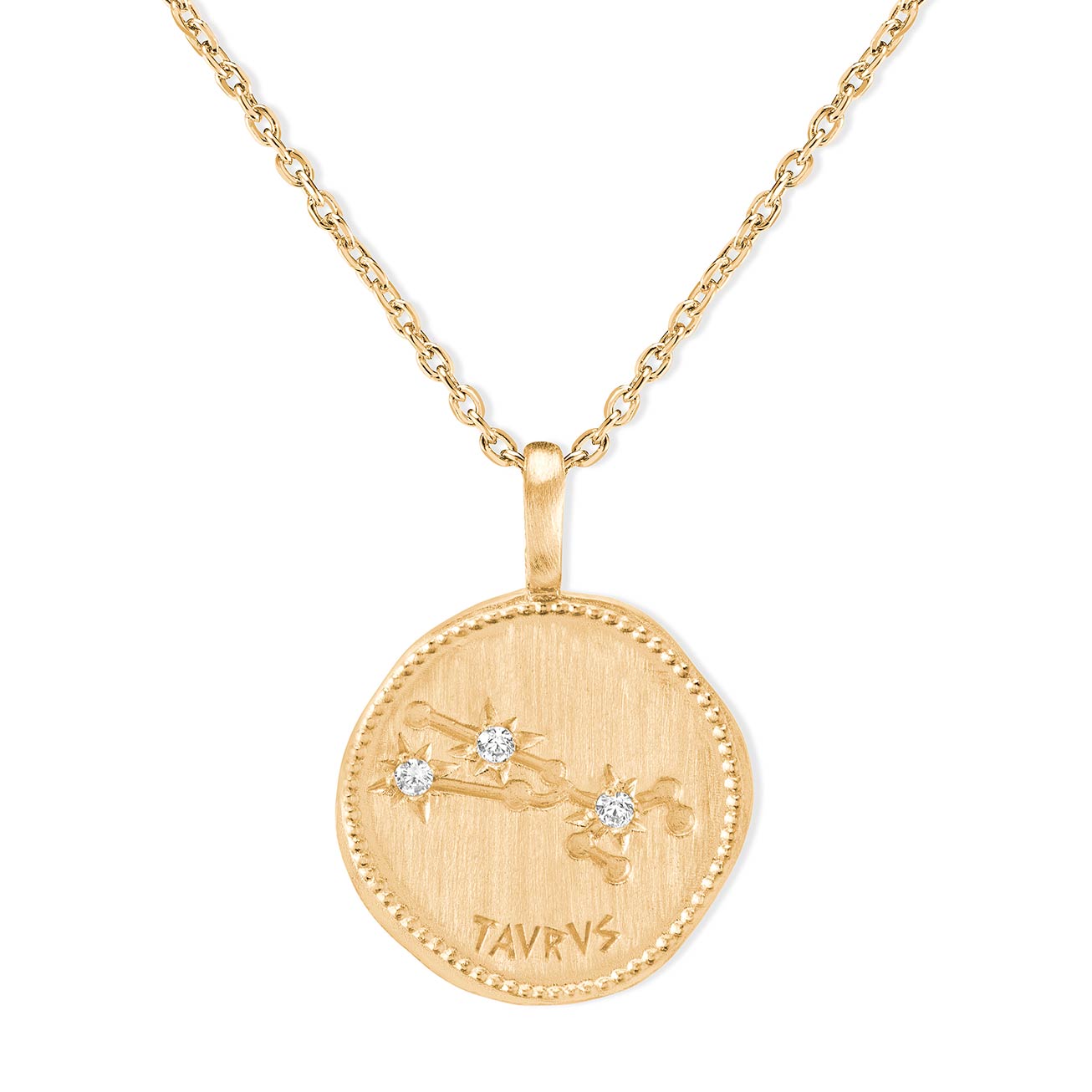 Collana segno zodiacale zirconi Toro