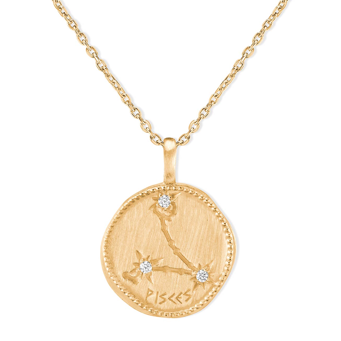 Collana segno zodiacale zirconi Pesci