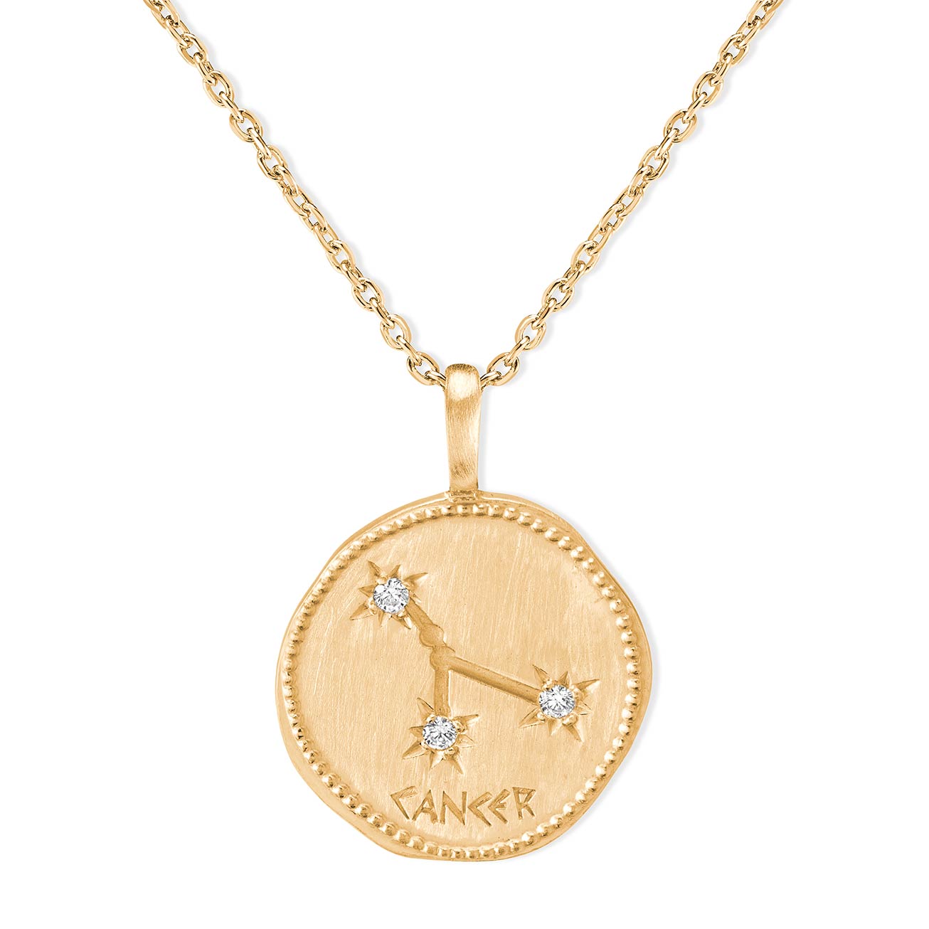 Collana segno zodiacale zirconi Cancro