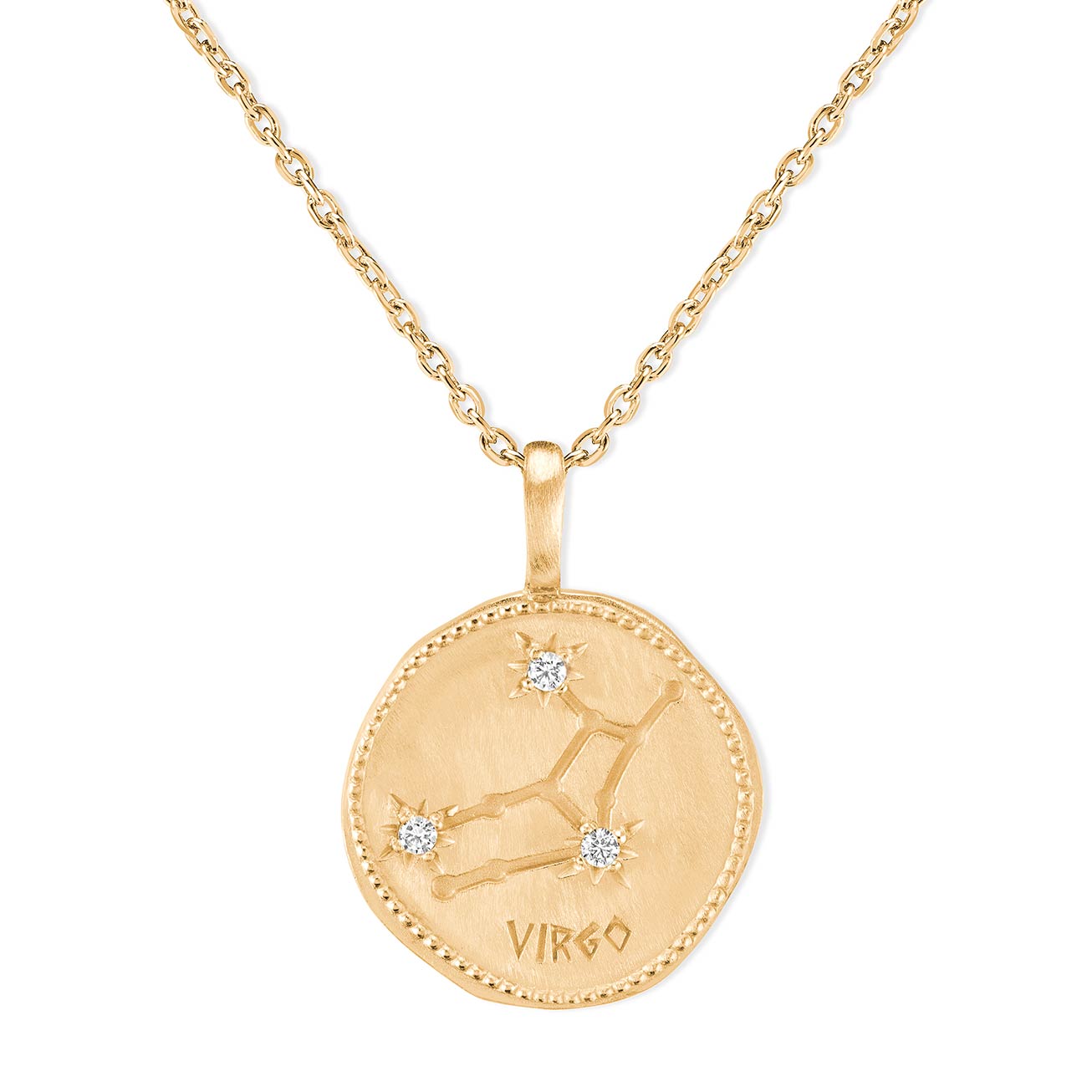 Collana segno zodiacale zirconi Vergine