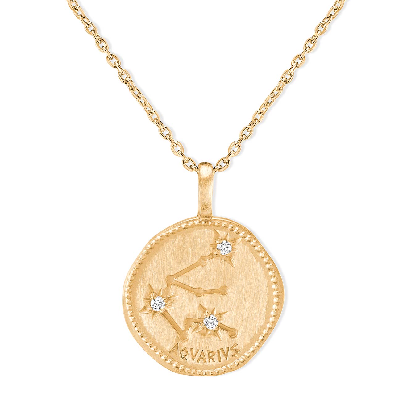 Collana segno zodiacale zirconi Acquario