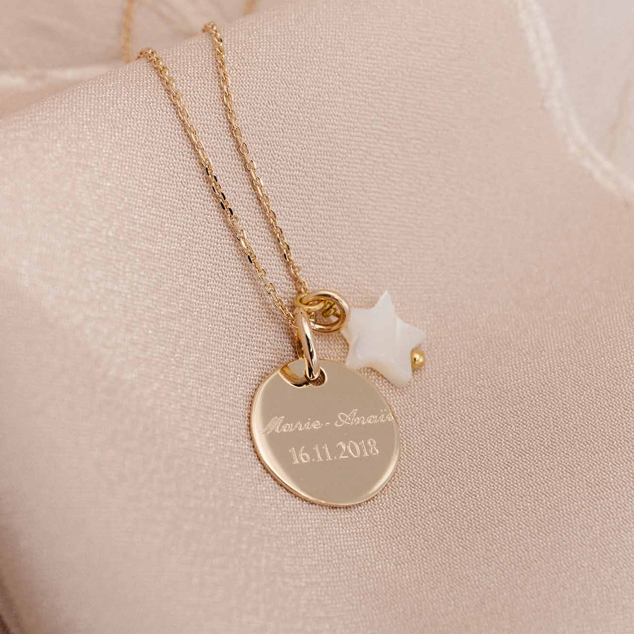 Collana battesimo personalizzata con stella in mad